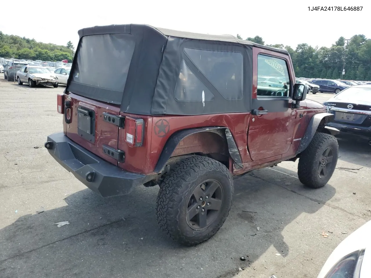 2008 Jeep Wrangler X VIN: 1J4FA24178L646887 Lot: 68287704