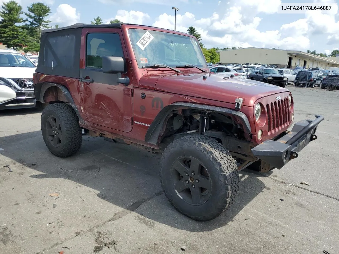 2008 Jeep Wrangler X VIN: 1J4FA24178L646887 Lot: 68287704