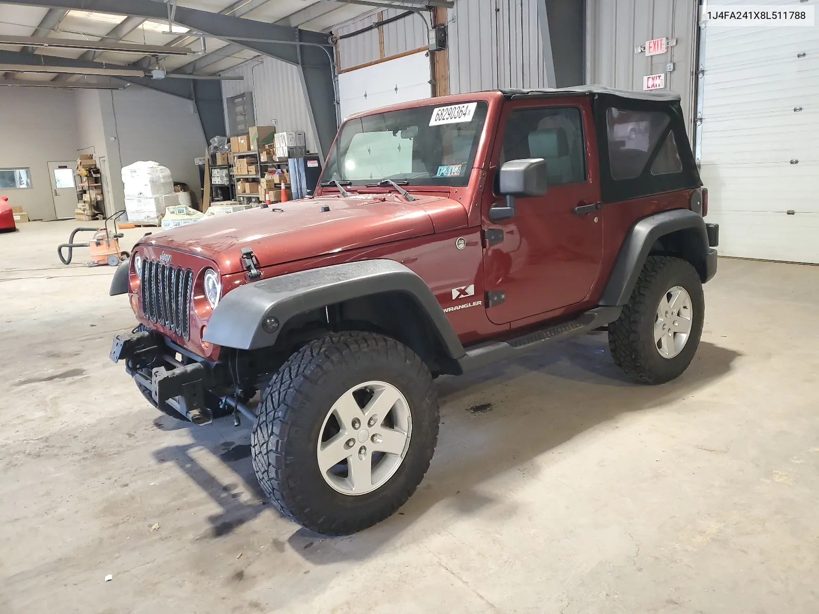 2008 Jeep Wrangler X VIN: 1J4FA241X8L511788 Lot: 68290364