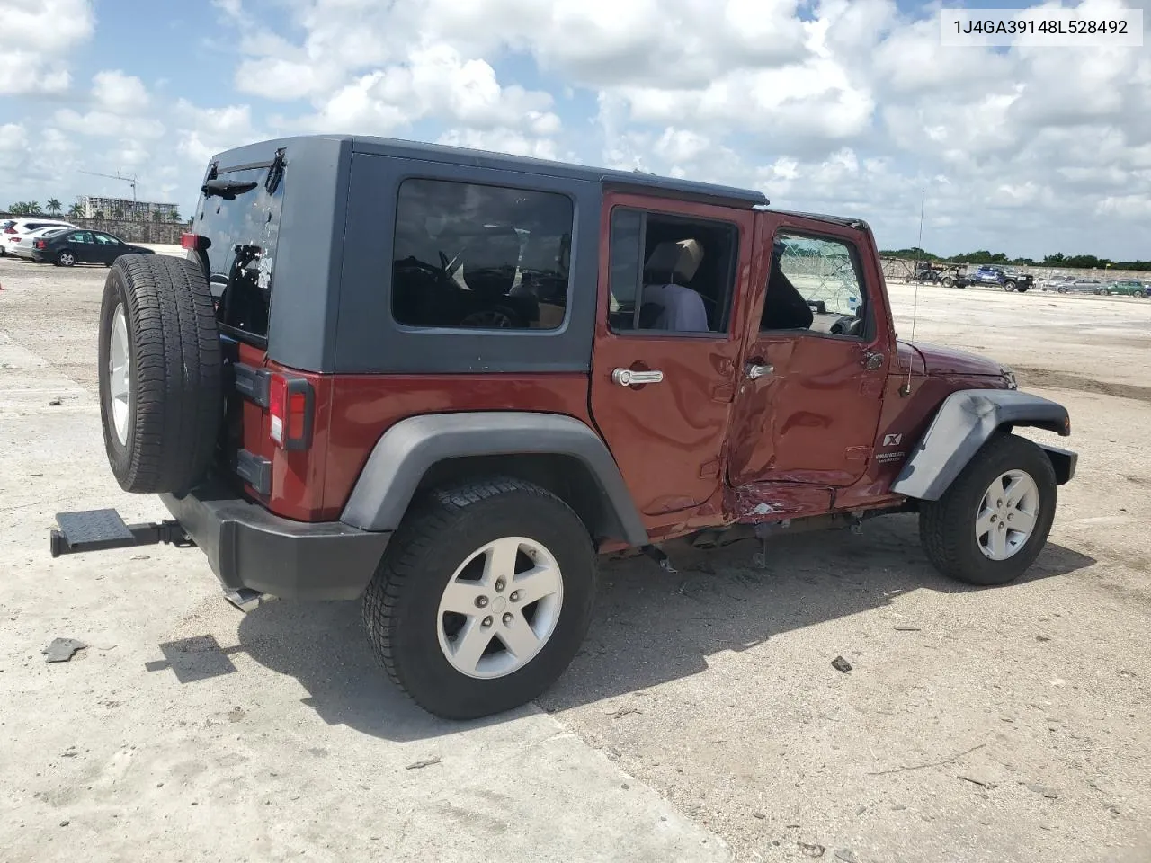 2008 Jeep Wrangler Unlimited X VIN: 1J4GA39148L528492 Lot: 68513004