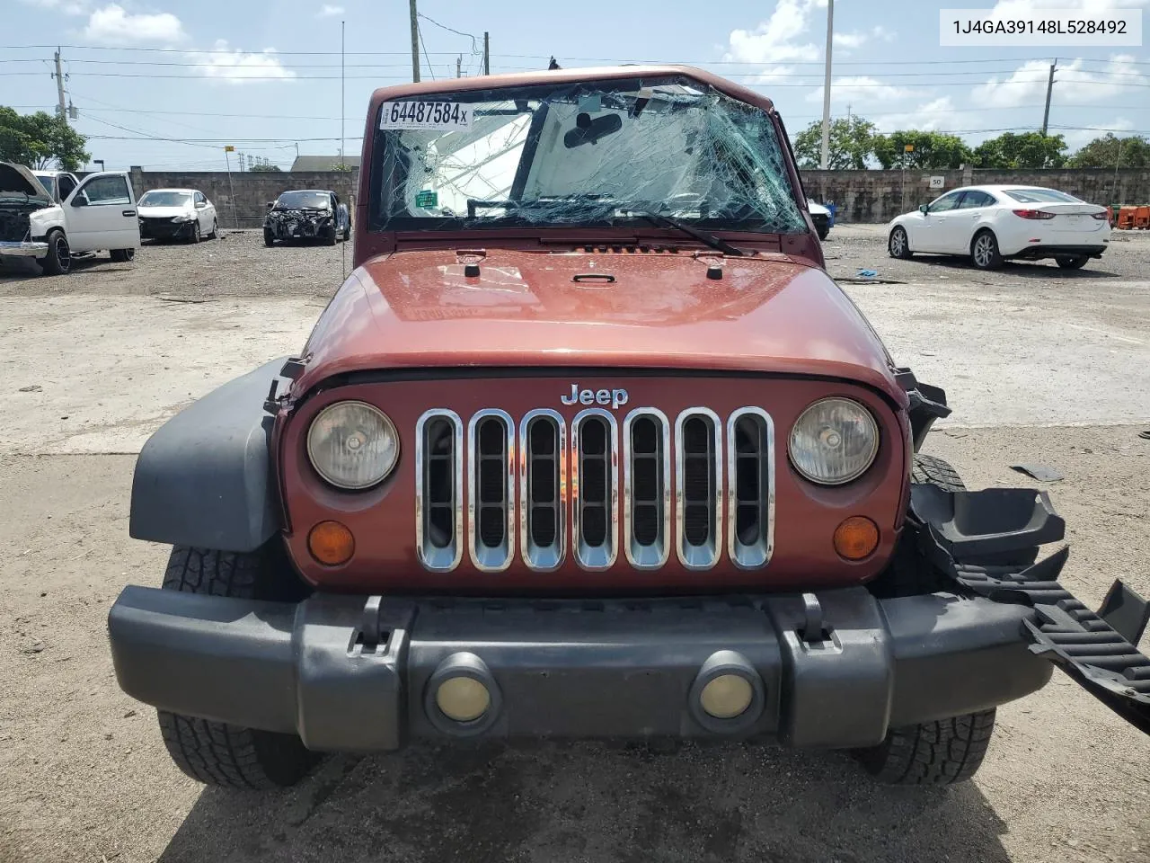 2008 Jeep Wrangler Unlimited X VIN: 1J4GA39148L528492 Lot: 68513004