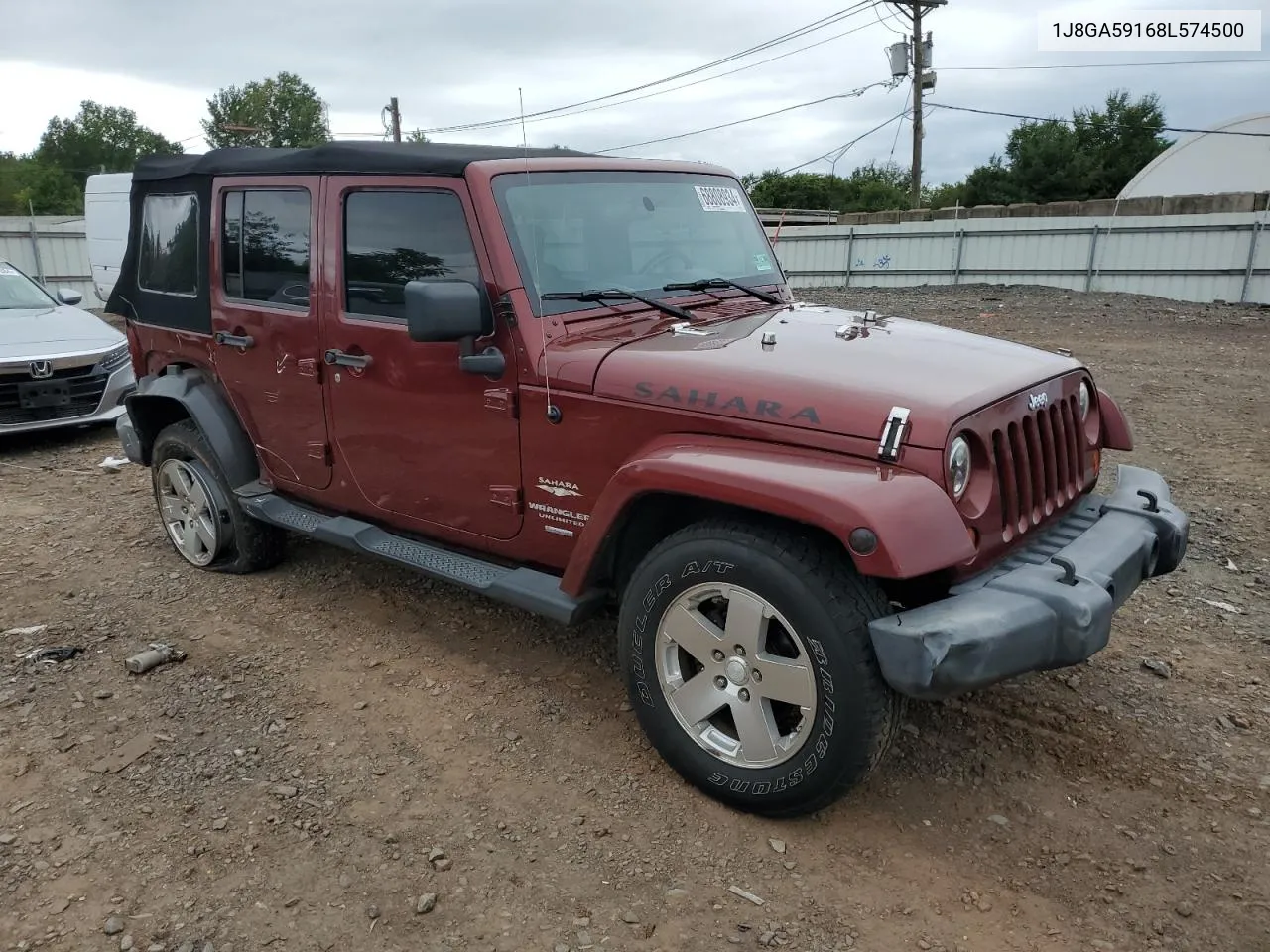 2008 Jeep Wrangler Unlimited Sahara VIN: 1J8GA59168L574500 Lot: 68808934