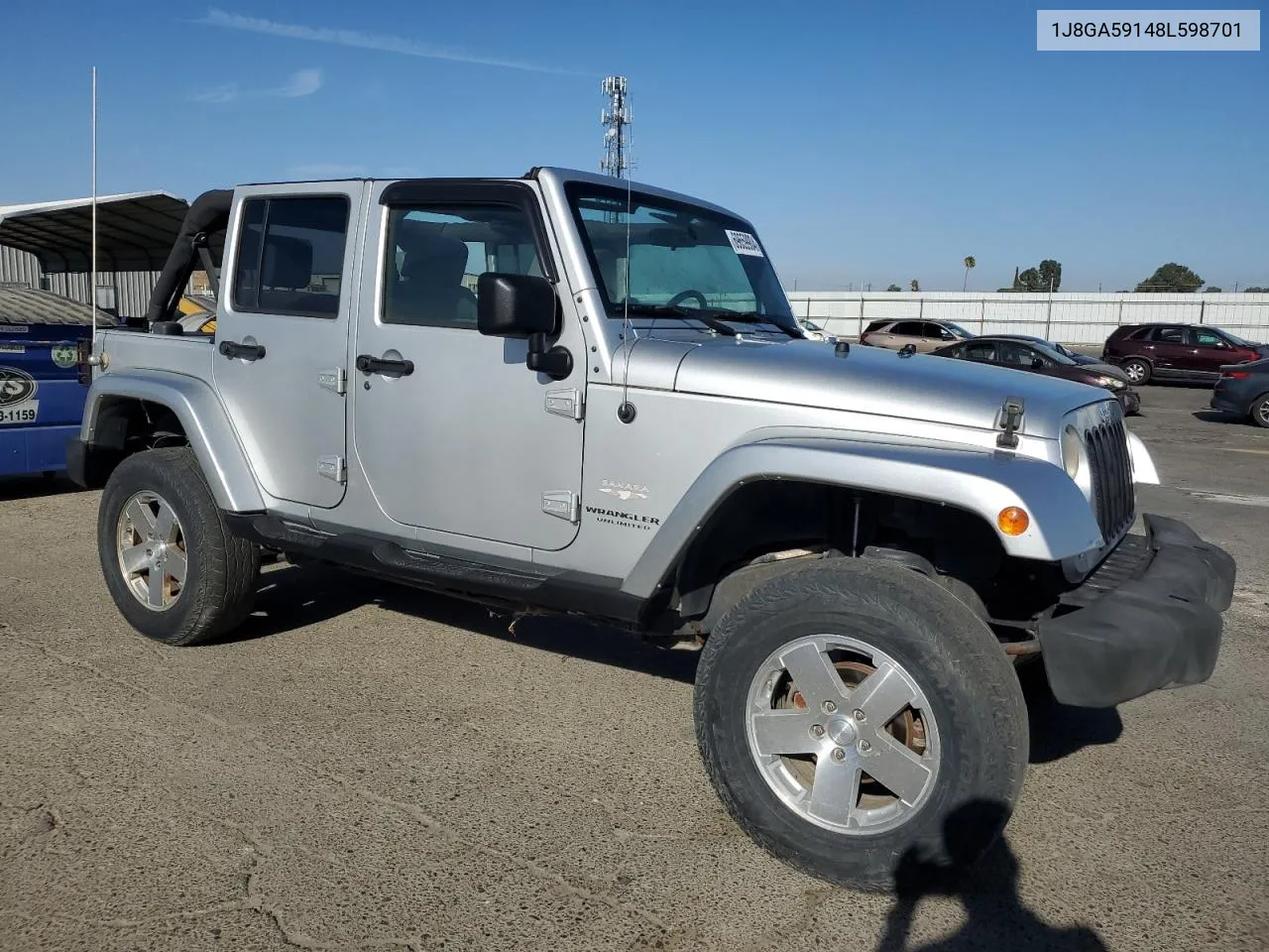 1J8GA59148L598701 2008 Jeep Wrangler Unlimited Sahara