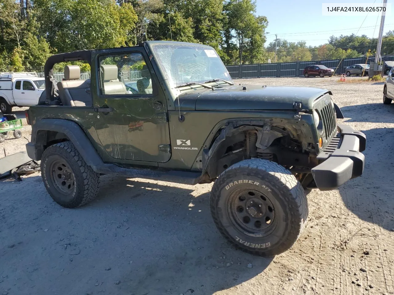 2008 Jeep Wrangler X VIN: 1J4FA241X8L626570 Lot: 70993444