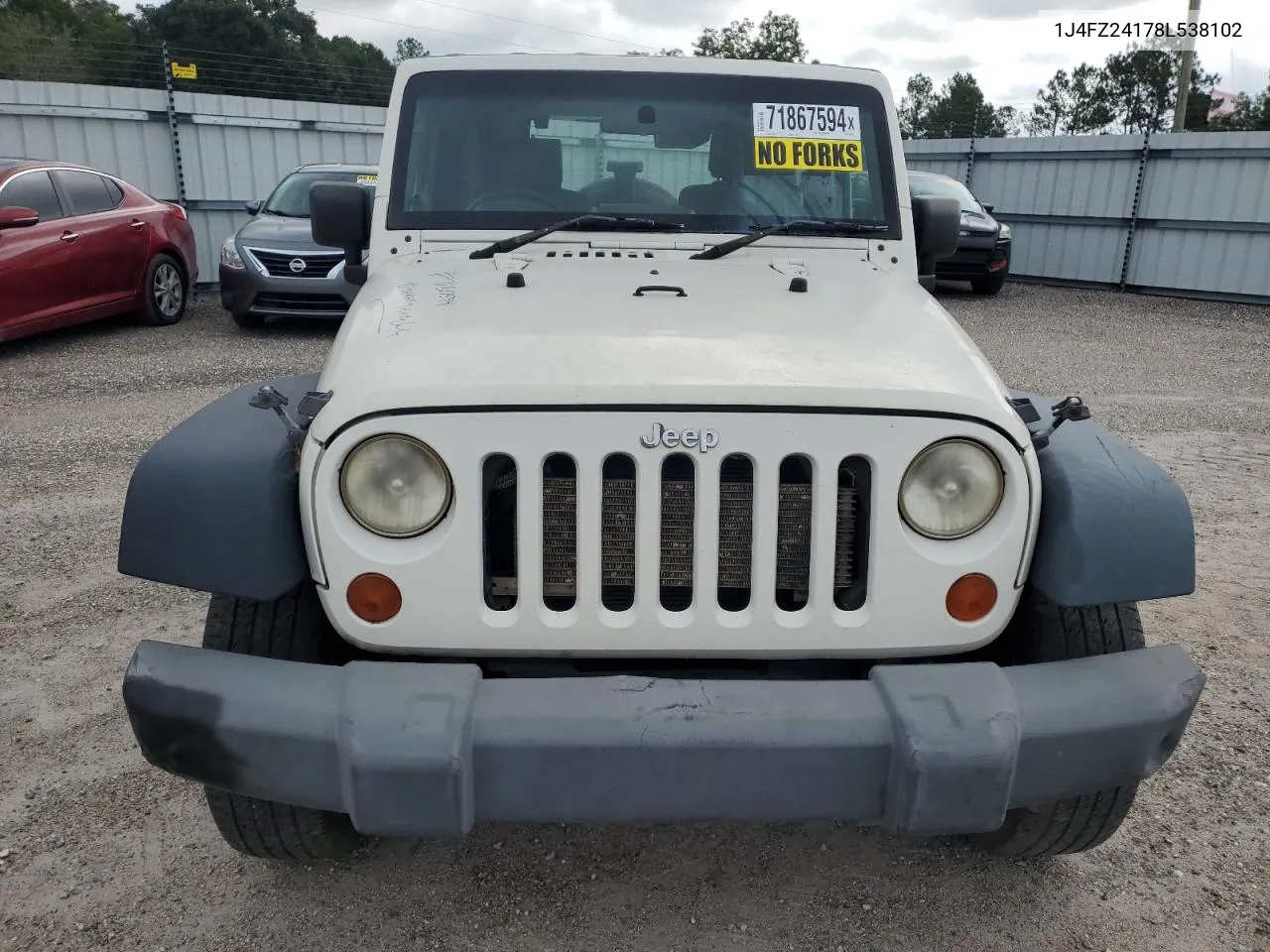 2008 Jeep Wrangler X VIN: 1J4FZ24178L538102 Lot: 71867594