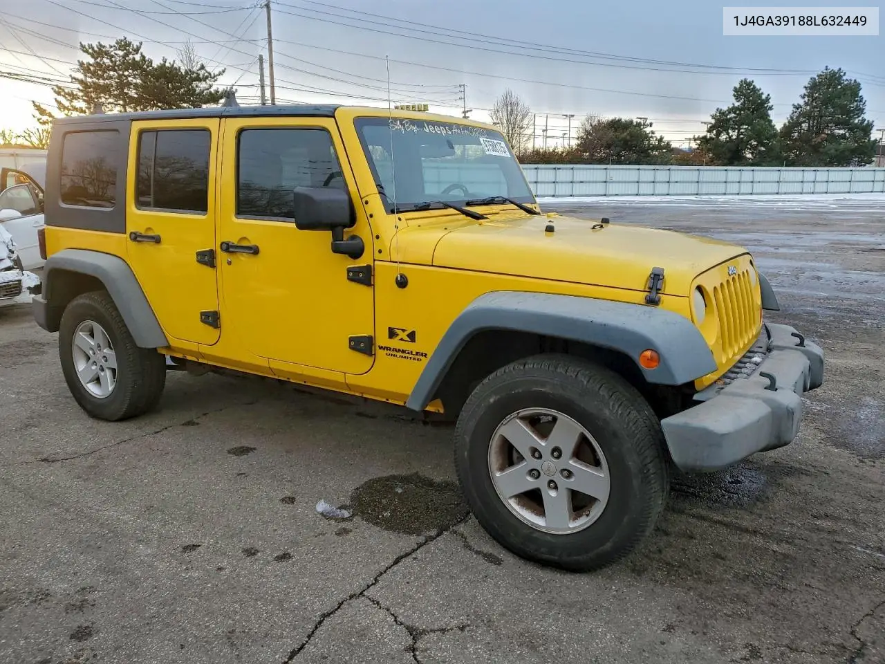 1J4GA39188L632449 2008 Jeep Wrangler Unlimited X