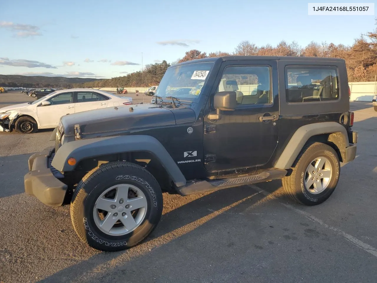 2008 Jeep Wrangler X VIN: 1J4FA24168L551057 Lot: 76442543