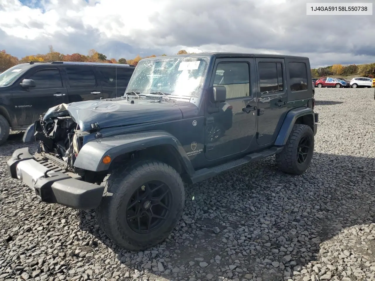 1J4GA59158L550738 2008 Jeep Wrangler Unlimited Sahara