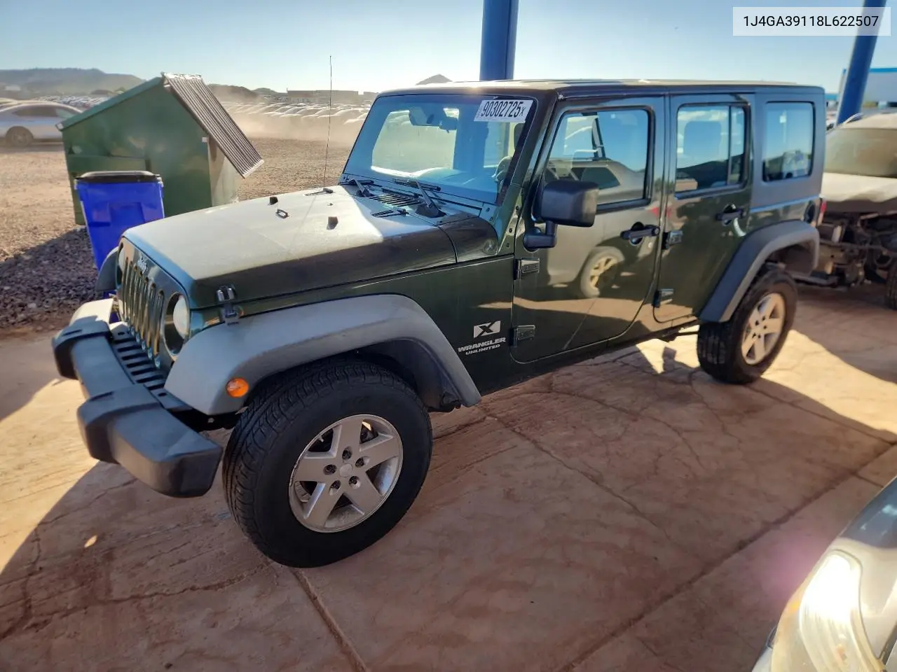 1J4GA39118L622507 2008 Jeep Wrangler Unlimited X