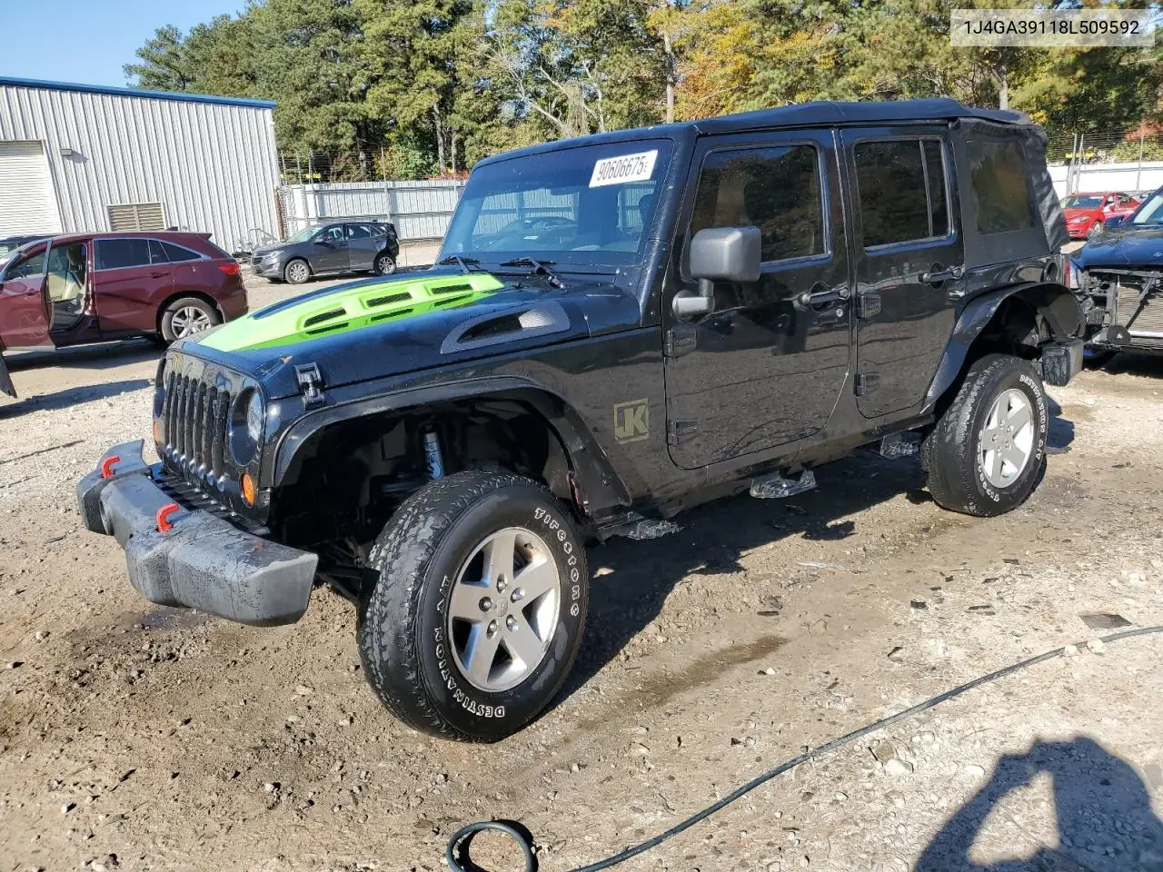 1J4GA39118L509592 2008 Jeep Wrangler Unlimited X