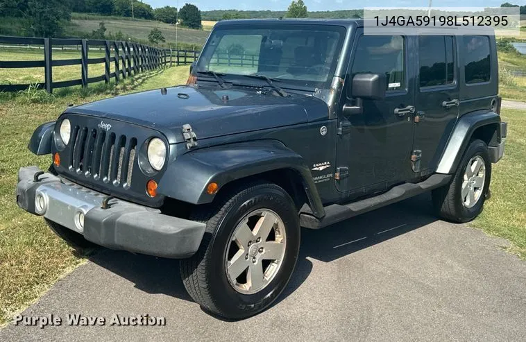 2008 Jeep Wrangler Unlimited Sahara Suv VIN: 1J4GA59198L512395 Lot: 999248641