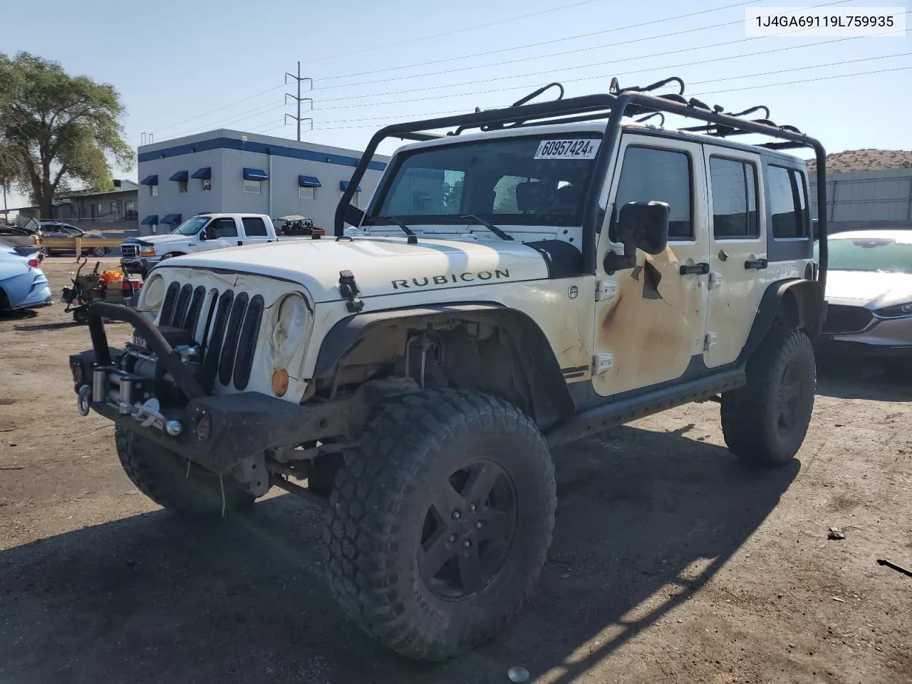 2009 Jeep Wrangler Unlimited Rubicon VIN: 1J4GA69119L759935 Lot: 60957424