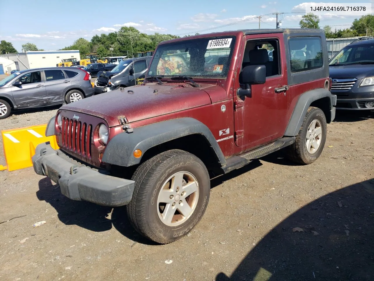 2009 Jeep Wrangler X VIN: 1J4FA24169L716378 Lot: 61986934