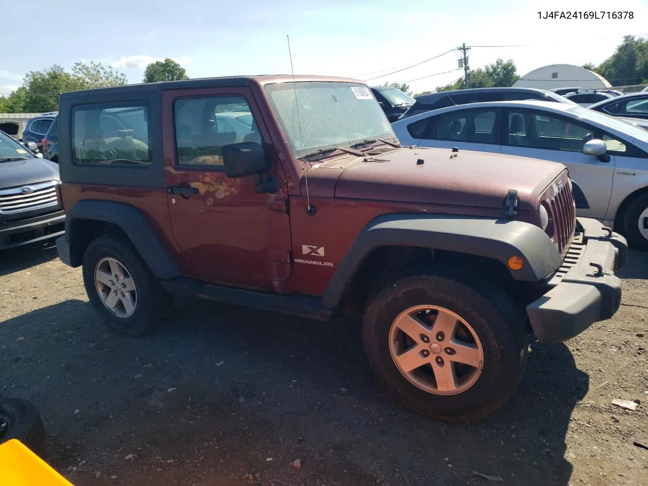 2009 Jeep Wrangler X VIN: 1J4FA24169L716378 Lot: 61986934