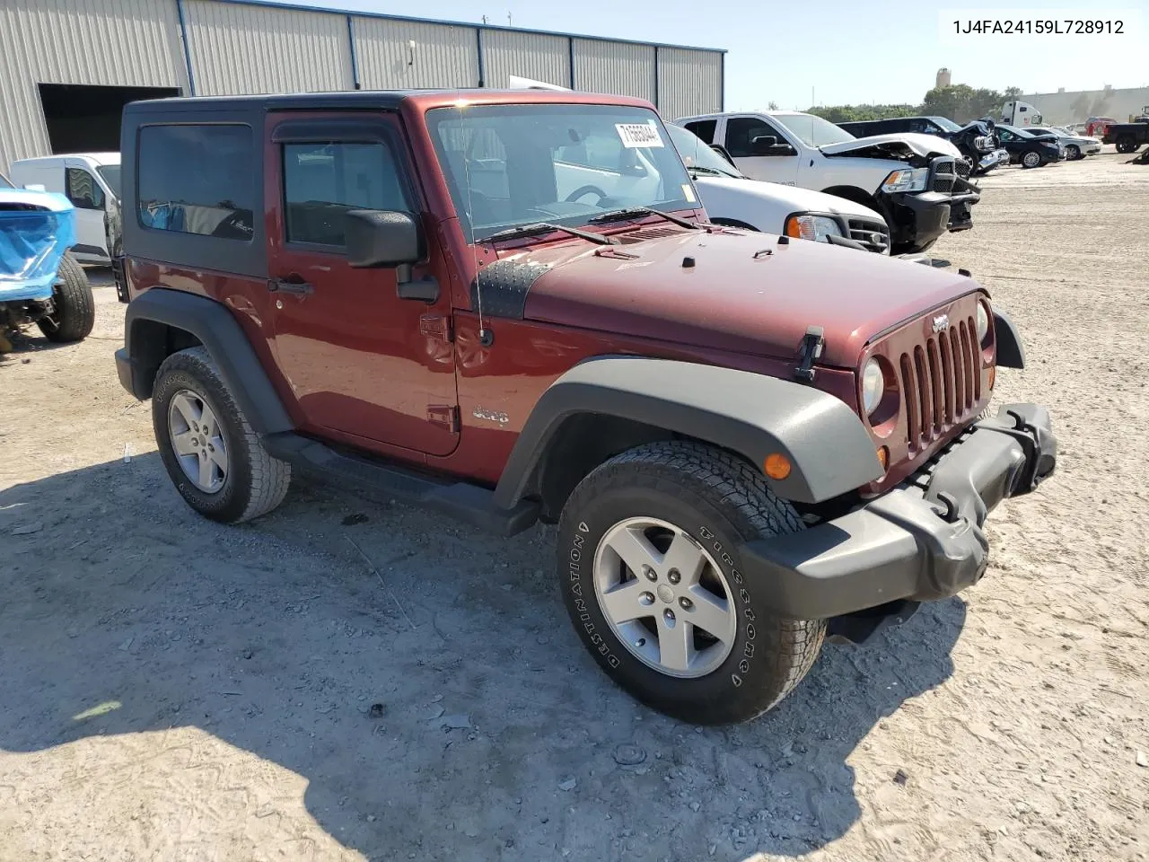 2009 Jeep Wrangler X VIN: 1J4FA24159L728912 Lot: 71565044