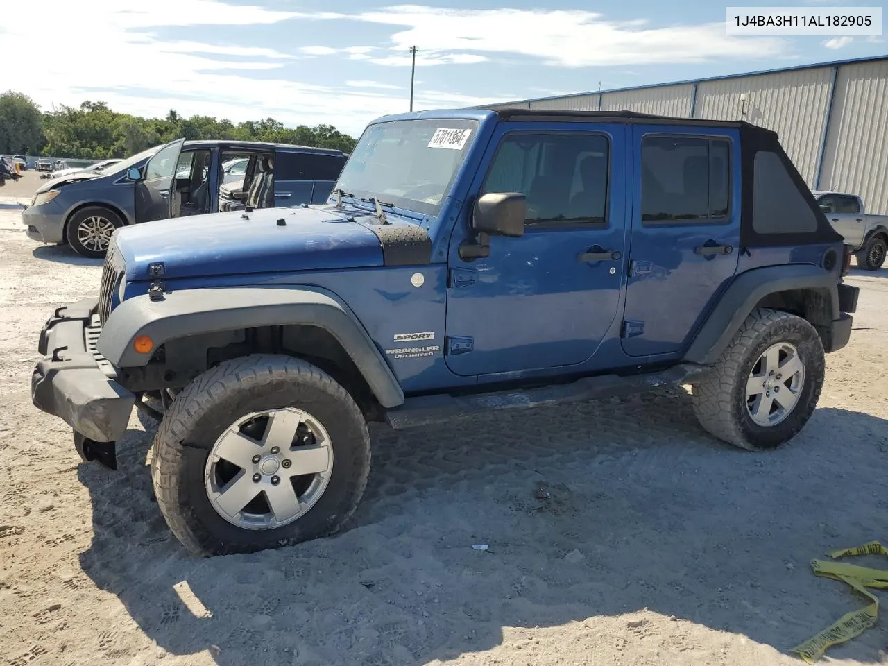 2010 Jeep Wrangler Unlimited Sport VIN: 1J4BA3H11AL182905 Lot: 57011364