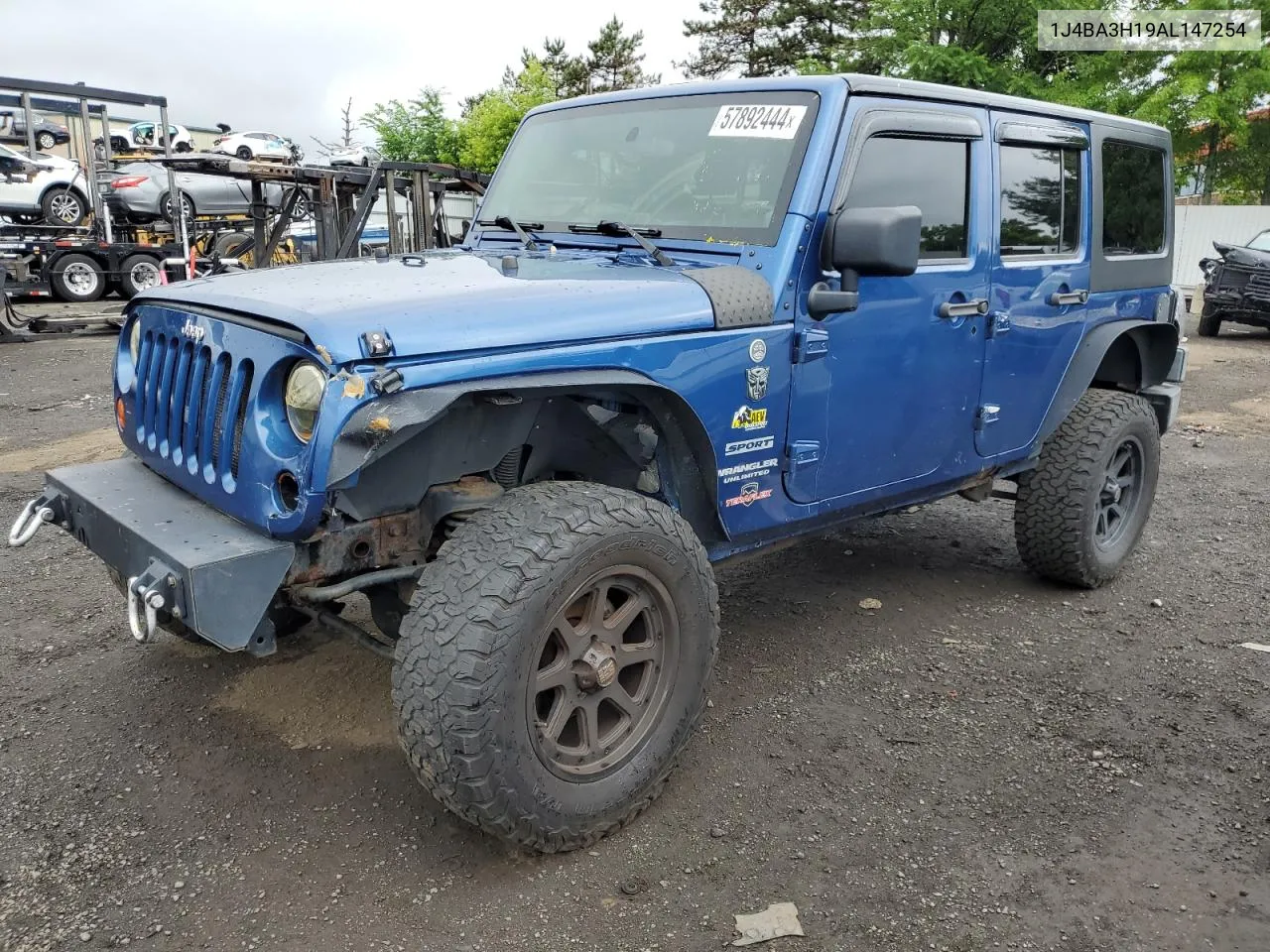 2010 Jeep Wrangler Unlimited Sport VIN: 1J4BA3H19AL147254 Lot: 57892444