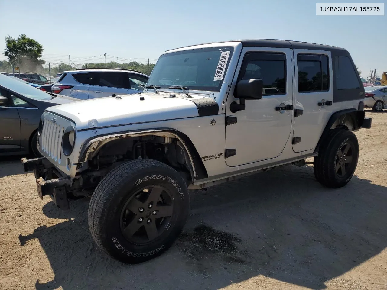 2010 Jeep Wrangler Unlimited Sport VIN: 1J4BA3H17AL155725 Lot: 58089934