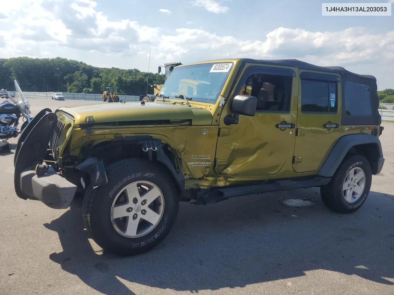 2010 Jeep Wrangler Unlimited Sport VIN: 1J4HA3H13AL203053 Lot: 60305574