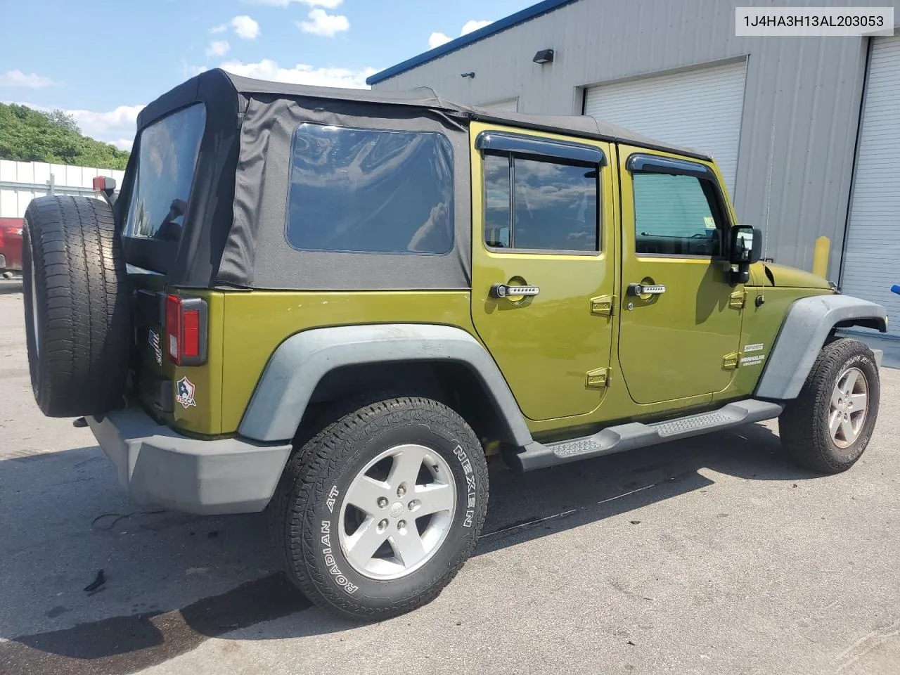 2010 Jeep Wrangler Unlimited Sport VIN: 1J4HA3H13AL203053 Lot: 60305574