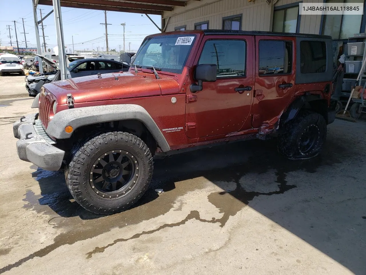 2010 Jeep Wrangler Unlimited Rubicon VIN: 1J4BA6H16AL118845 Lot: 61166554