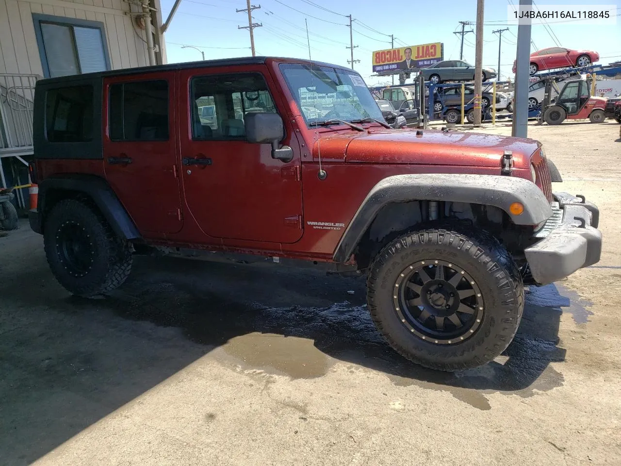 1J4BA6H16AL118845 2010 Jeep Wrangler Unlimited Rubicon