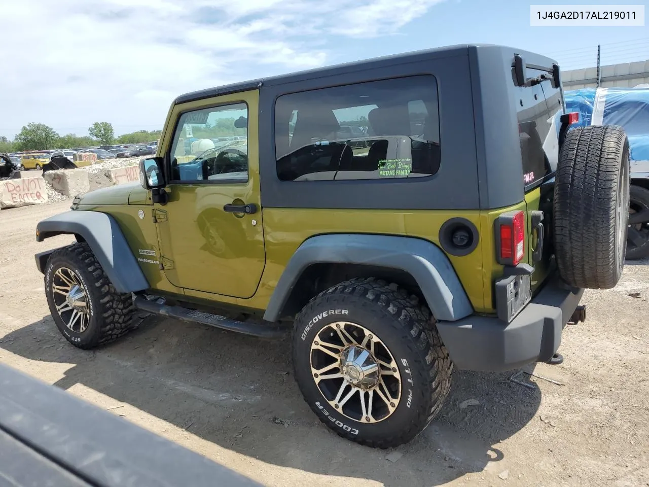 2010 Jeep Wrangler Sport VIN: 1J4GA2D17AL219011 Lot: 61756024