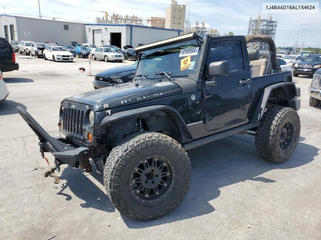 2010 Jeep Wrangler Rubicon VIN: 1J4BA6D18AL154624 Lot: 62930594