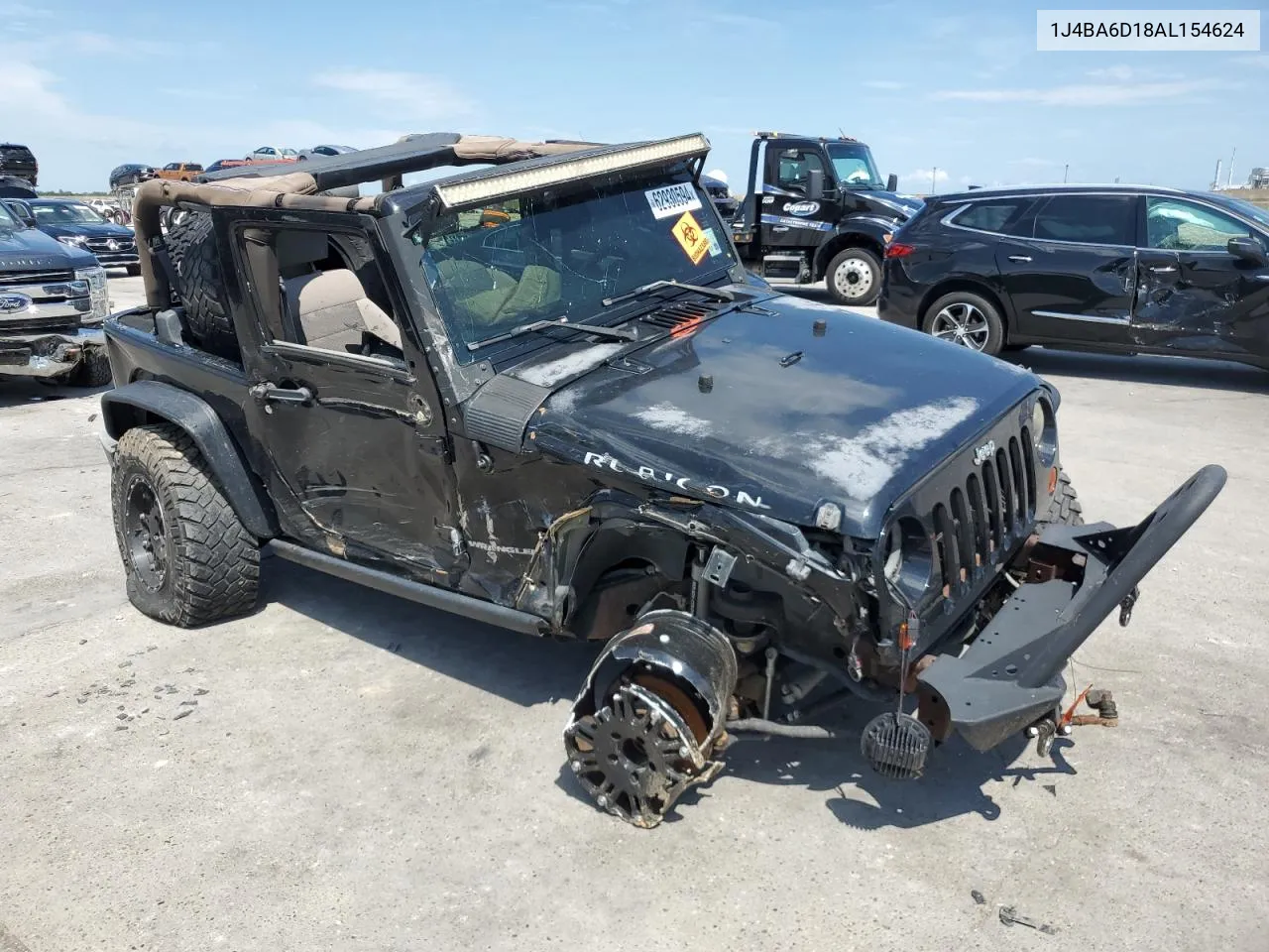 2010 Jeep Wrangler Rubicon VIN: 1J4BA6D18AL154624 Lot: 62930594