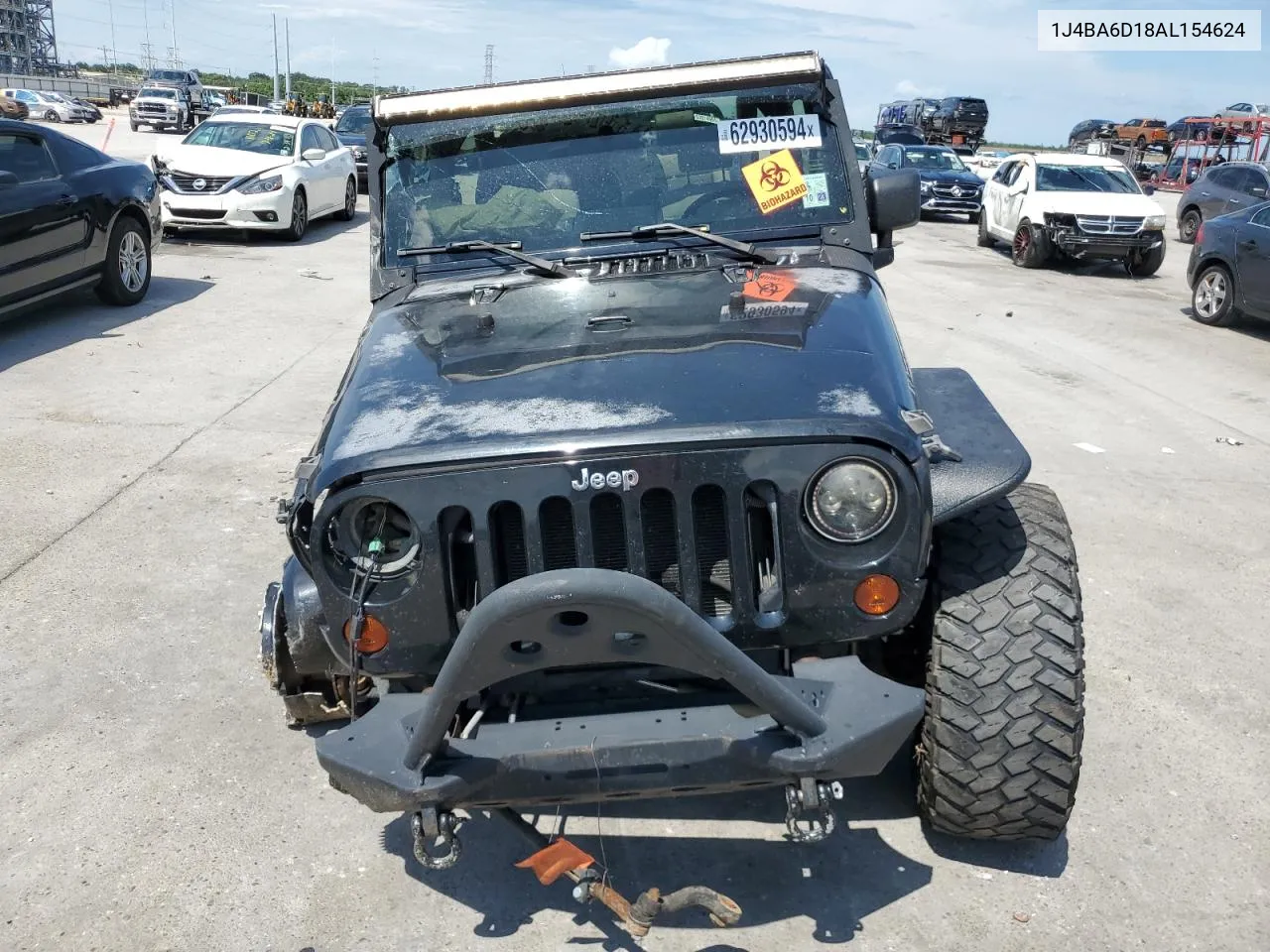 2010 Jeep Wrangler Rubicon VIN: 1J4BA6D18AL154624 Lot: 62930594