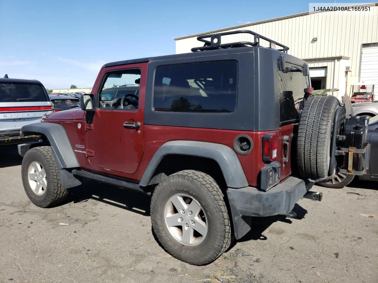 2010 Jeep Wrangler Sport VIN: 1J4AA2D10AL166951 Lot: 63051244