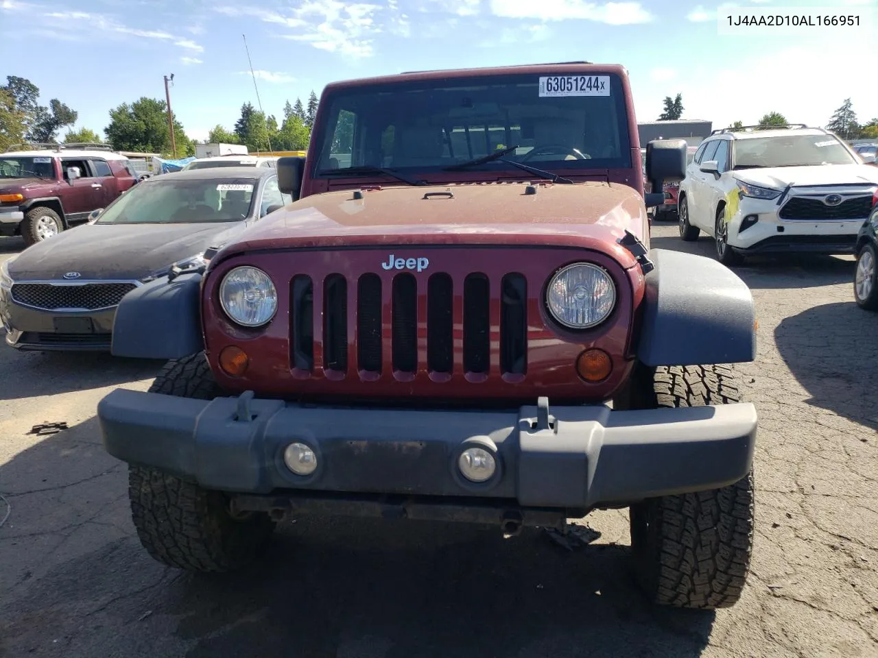 2010 Jeep Wrangler Sport VIN: 1J4AA2D10AL166951 Lot: 63051244