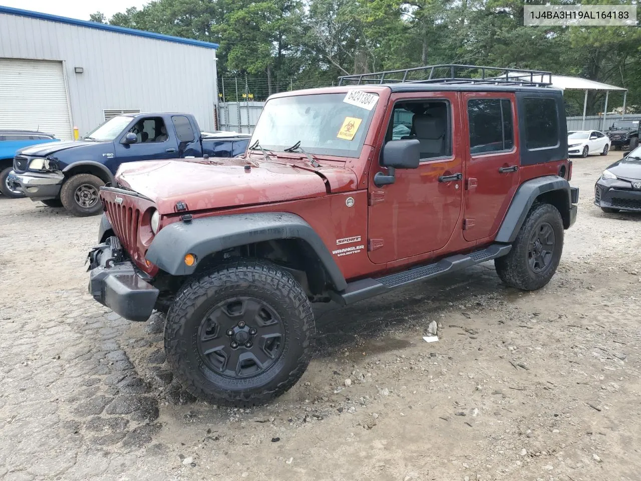 2010 Jeep Wrangler Unlimited Sport VIN: 1J4BA3H19AL164183 Lot: 64241384