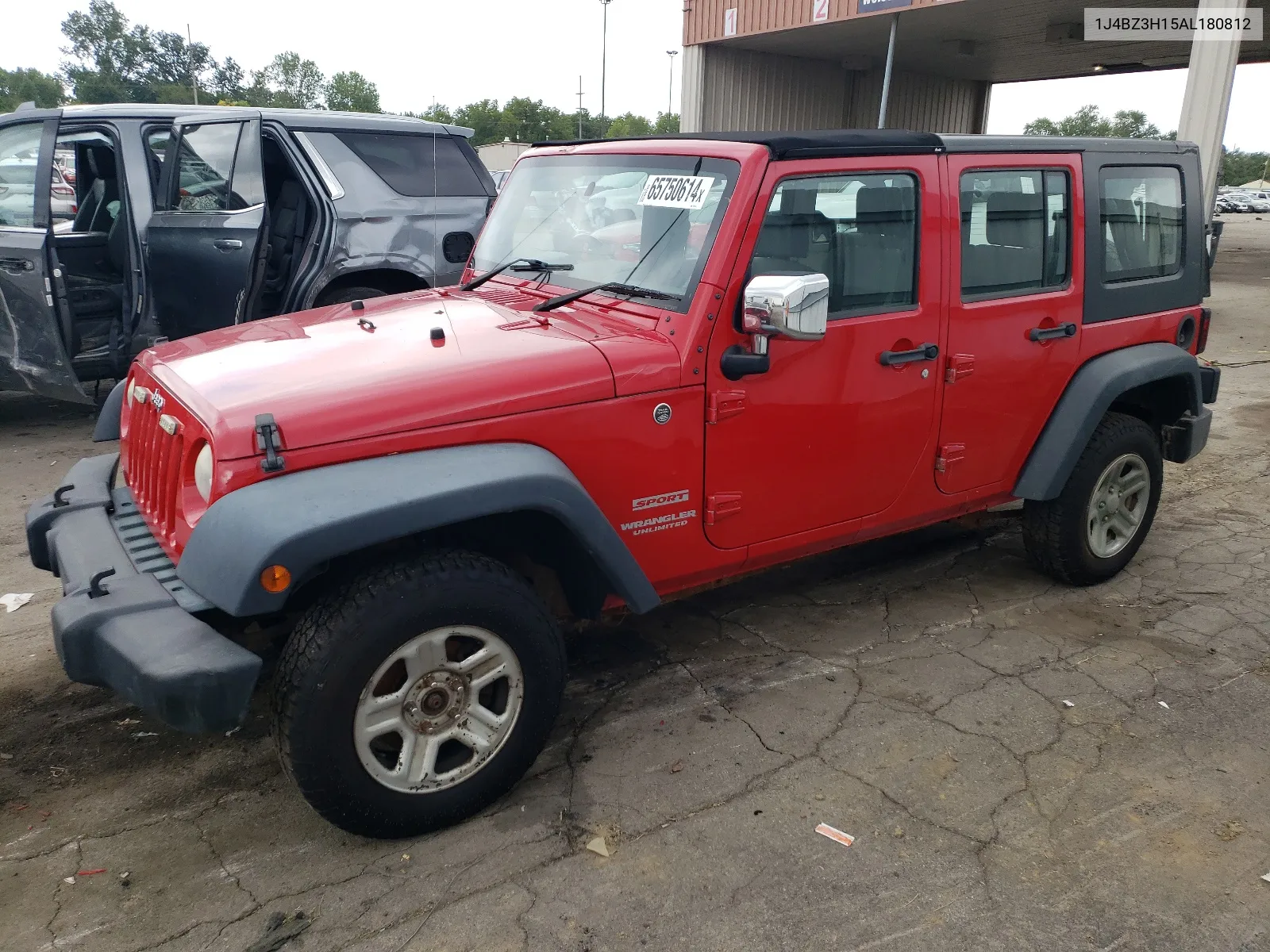 2010 Jeep Wrangler Unlimited Sport VIN: 1J4BZ3H15AL180812 Lot: 65750614