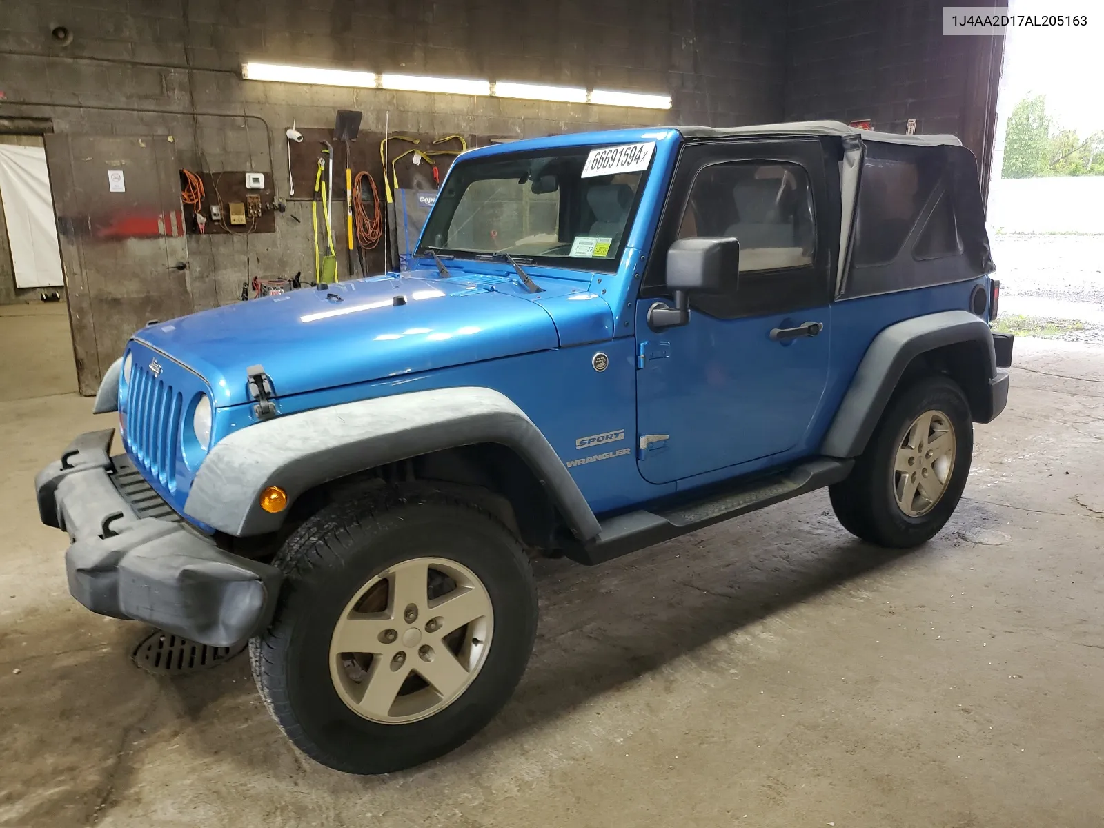 2010 Jeep Wrangler Sport VIN: 1J4AA2D17AL205163 Lot: 66691594