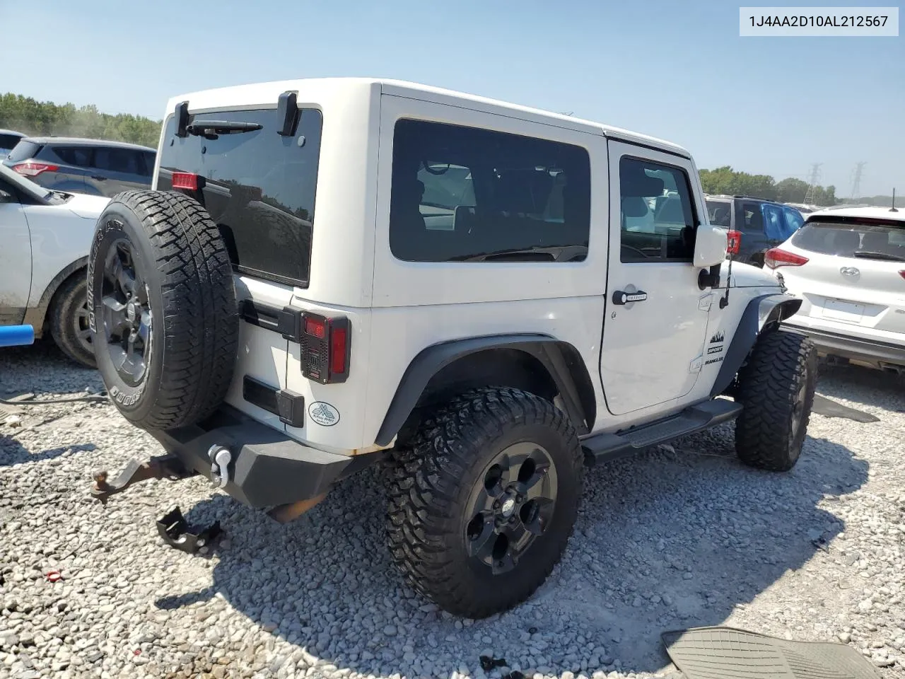 2010 Jeep Wrangler Sport VIN: 1J4AA2D10AL212567 Lot: 68008714