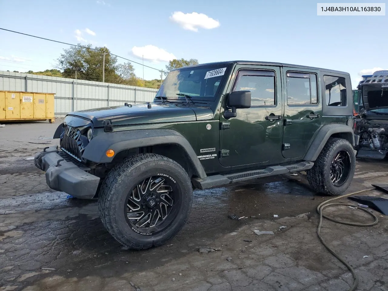 2010 Jeep Wrangler Unlimited Sport VIN: 1J4BA3H10AL163830 Lot: 71628604