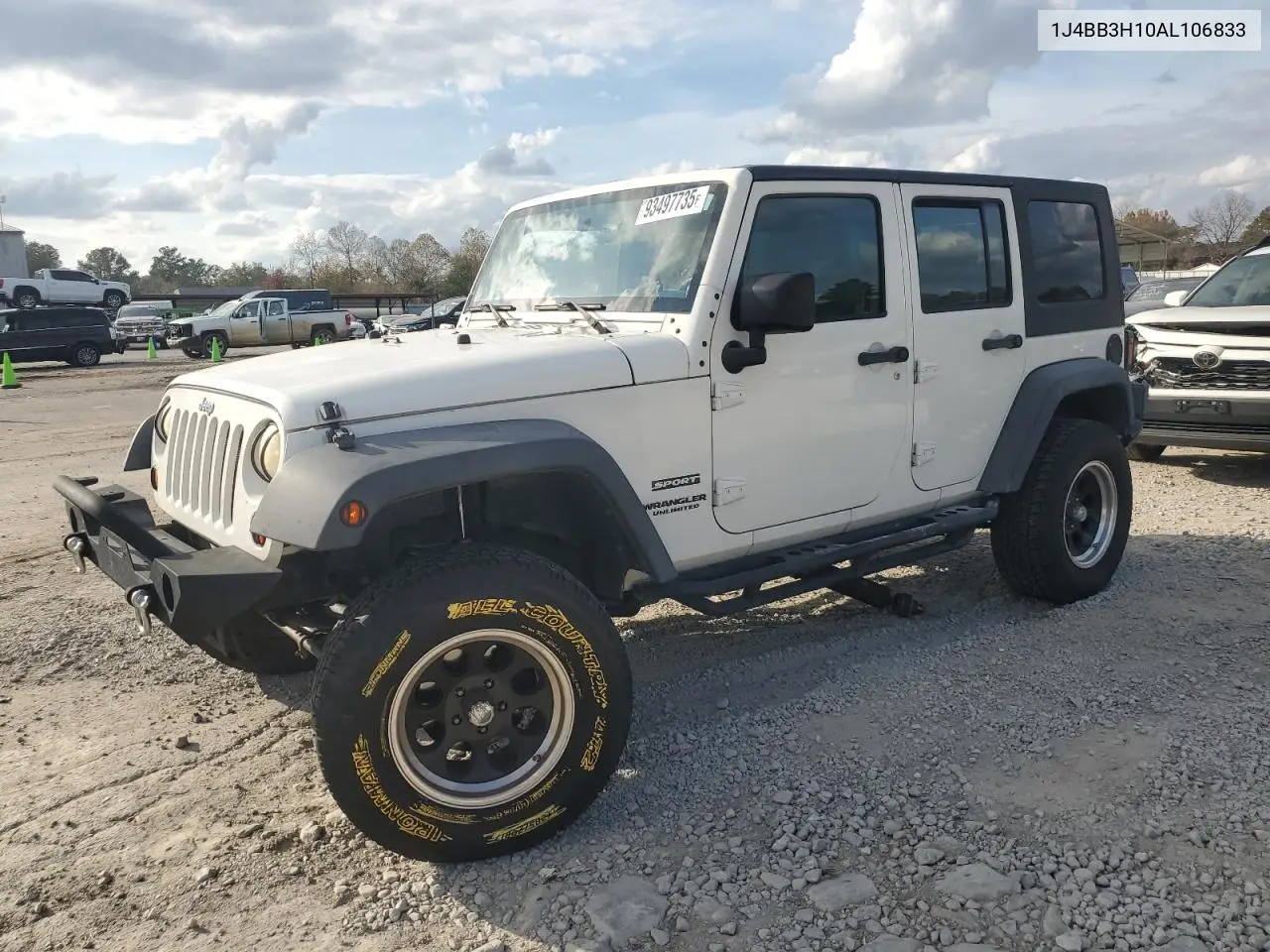1J4BB3H10AL106833 2010 Jeep Wrangler Unlimited Sport