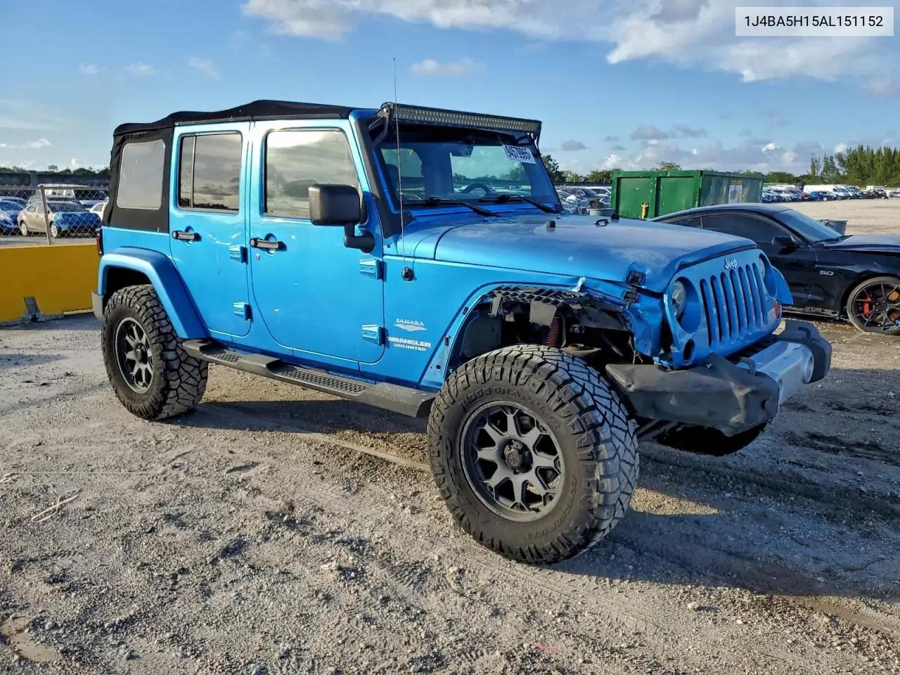 1J4BA5H15AL151152 2010 Jeep Wrangler Unlimited Sahara