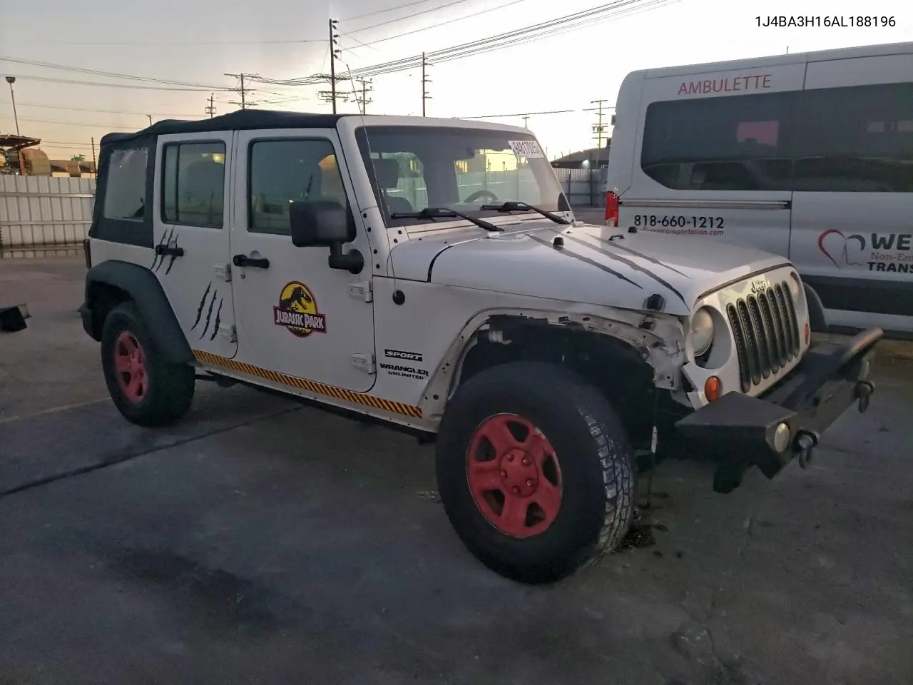 1J4BA3H16AL188196 2010 Jeep Wrangler Unlimited Sport