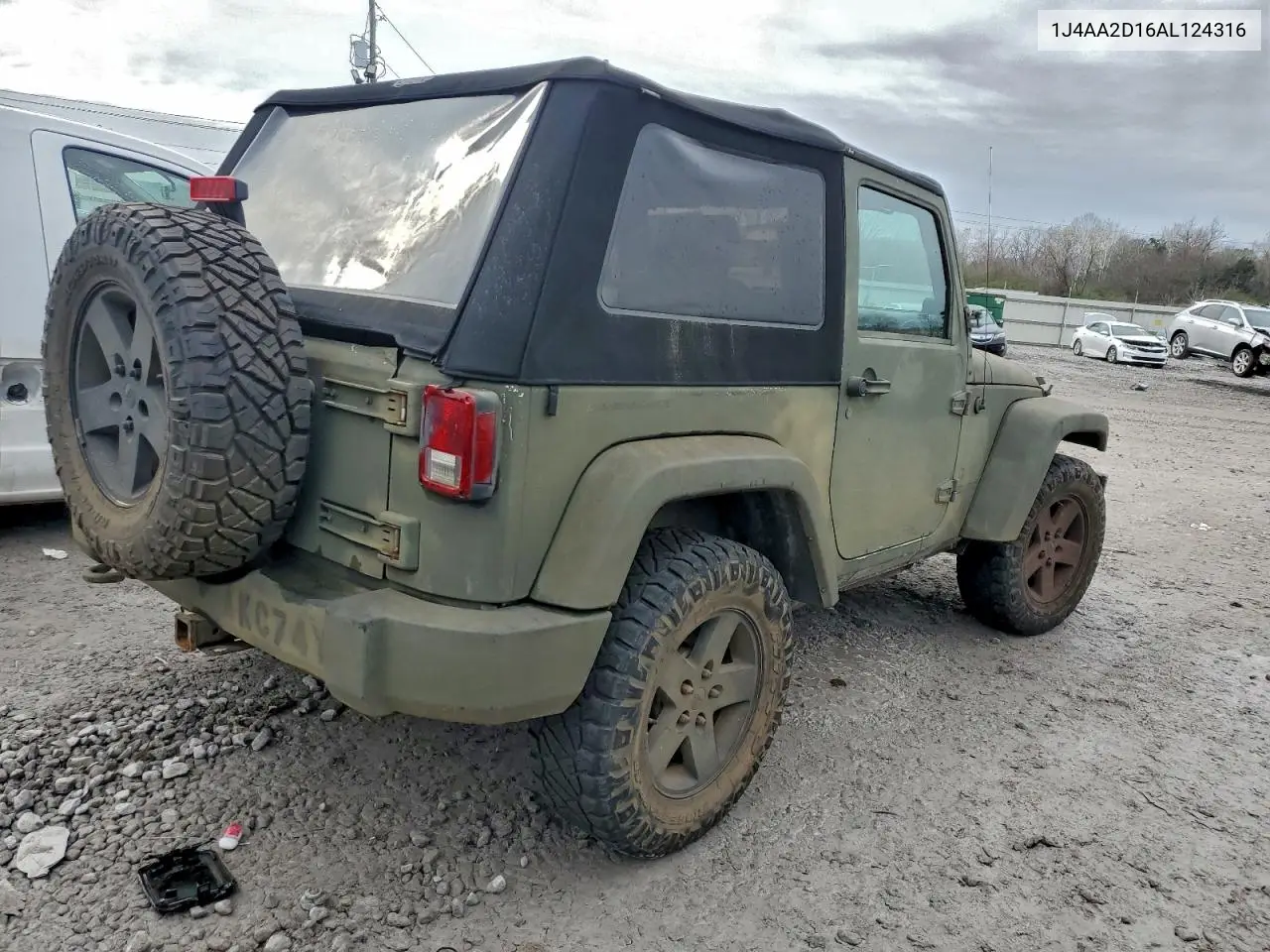 1J4AA2D16AL124316 2010 Jeep Wrangler Sport