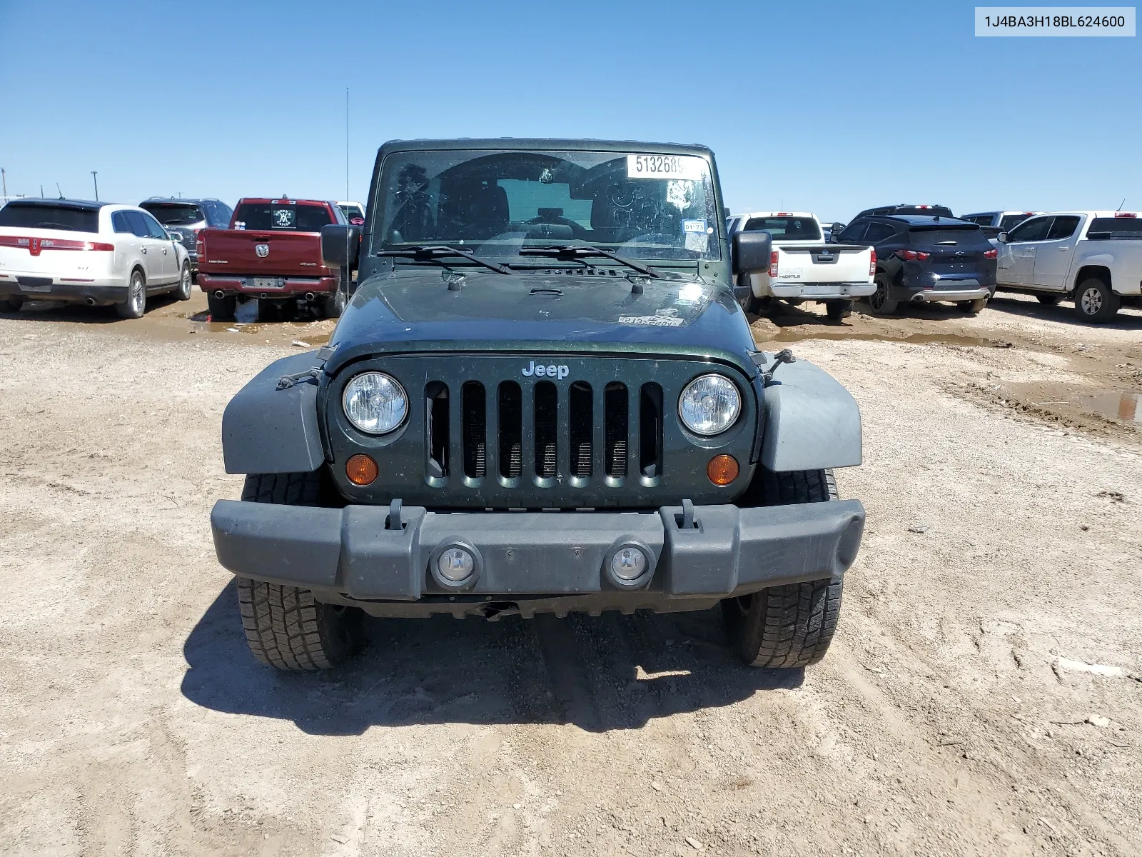 2011 Jeep Wrangler Unlimited Sport VIN: 1J4BA3H18BL624600 Lot: 51326894