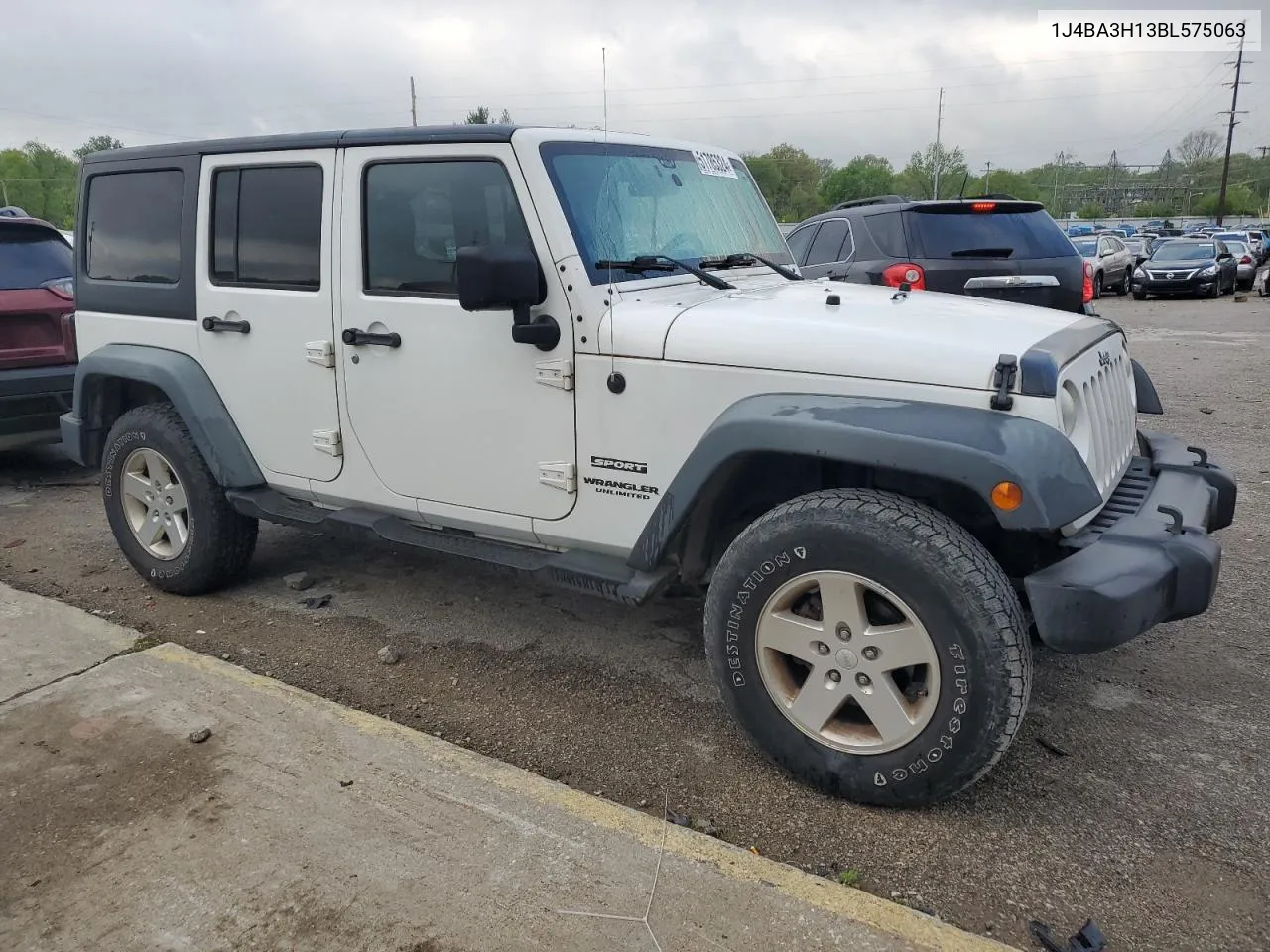 2011 Jeep Wrangler Unlimited Sport VIN: 1J4BA3H13BL575063 Lot: 51785324