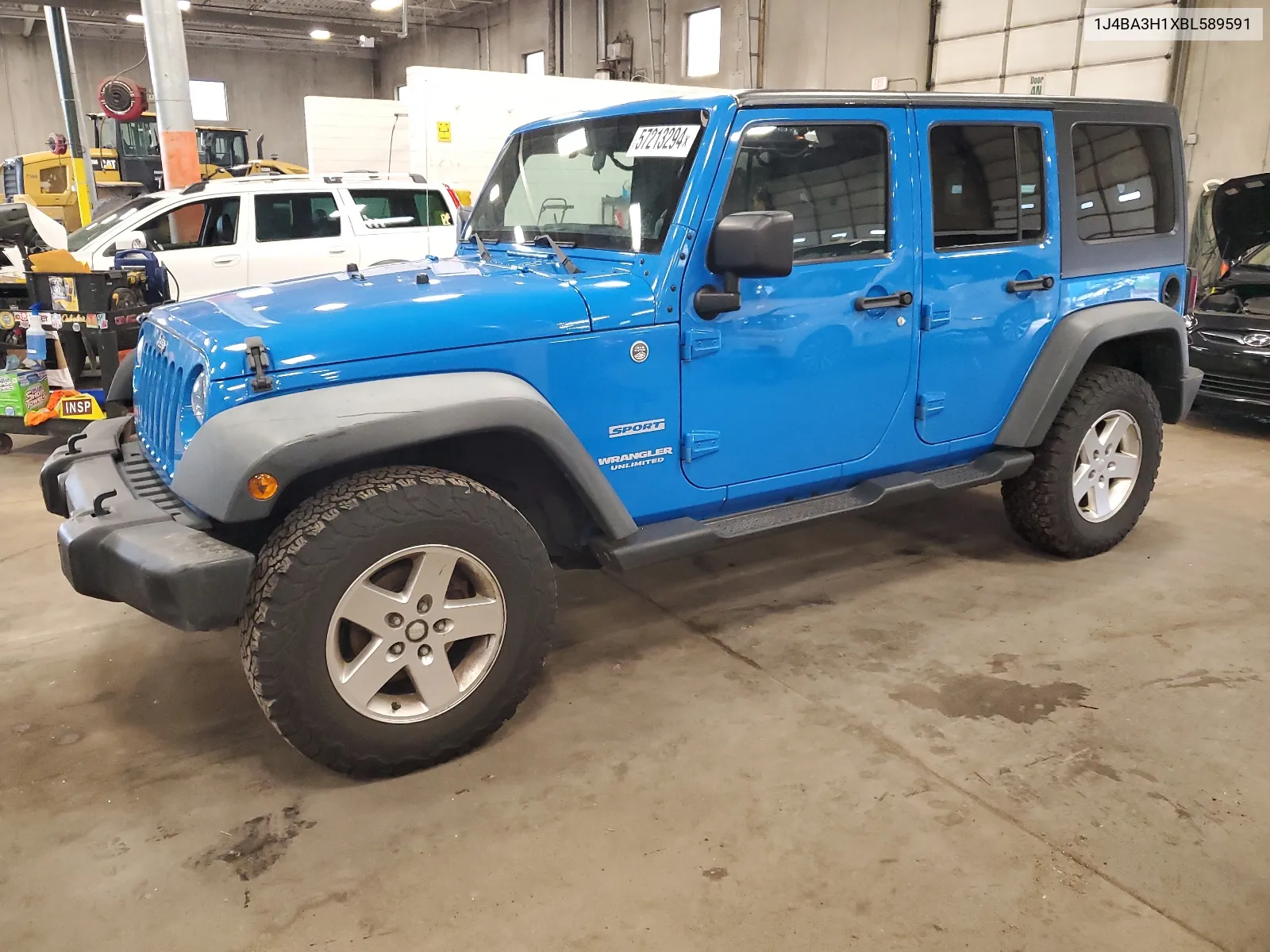 2011 Jeep Wrangler Unlimited Sport VIN: 1J4BA3H1XBL589591 Lot: 57213294