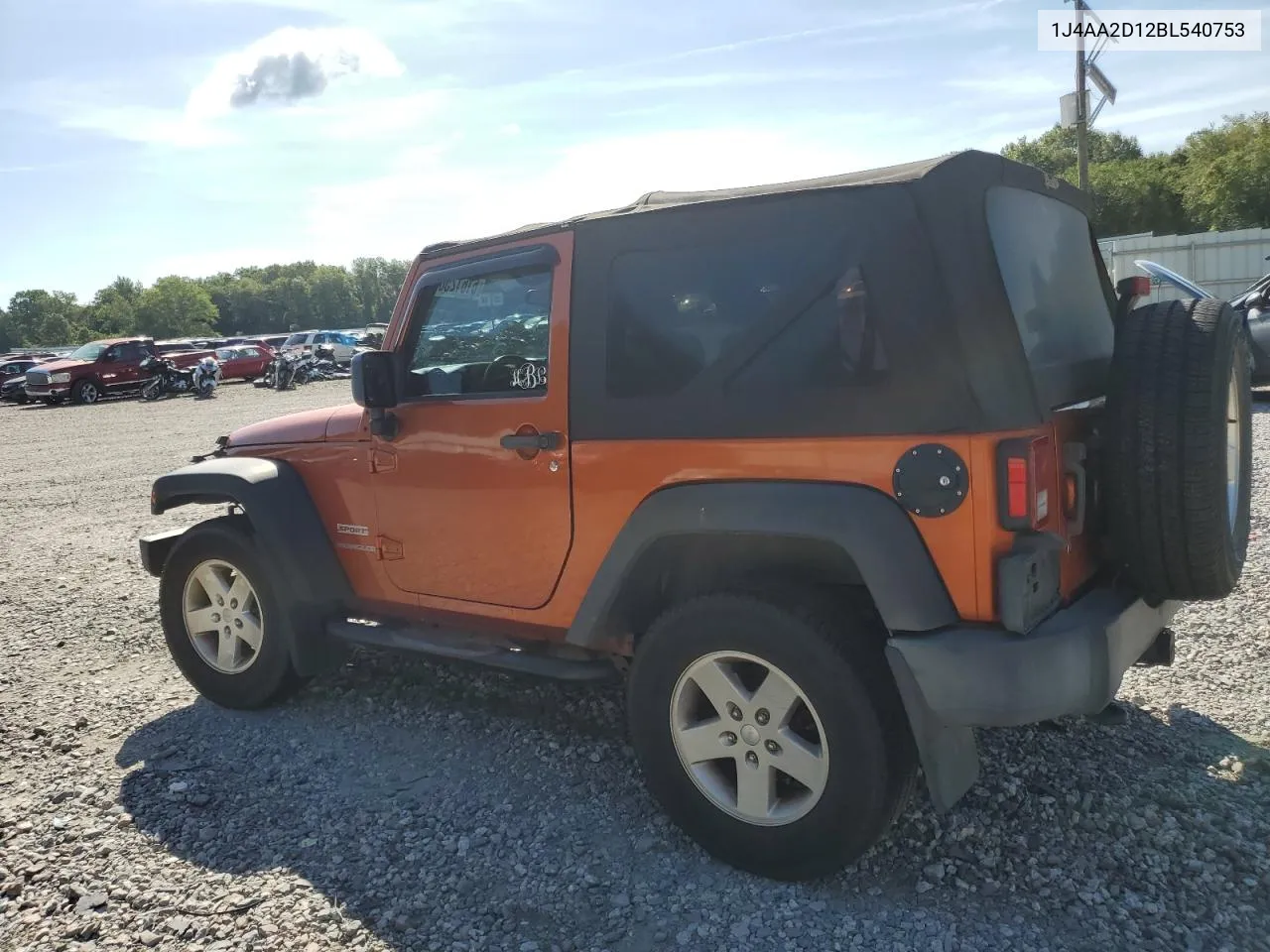 2011 Jeep Wrangler Sport VIN: 1J4AA2D12BL540753 Lot: 61612584