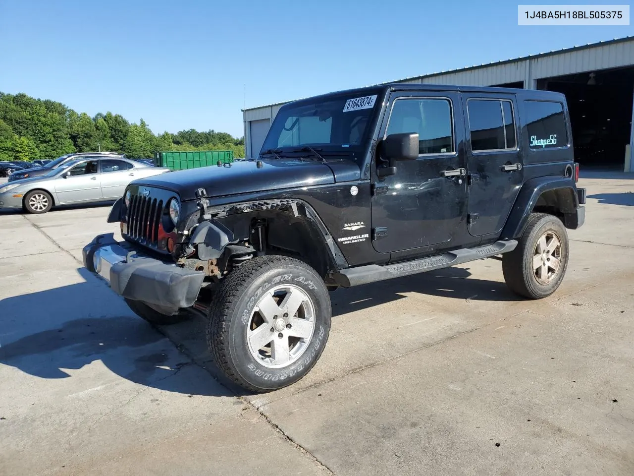 2011 Jeep Wrangler Unlimited Sahara VIN: 1J4BA5H18BL505375 Lot: 61643874