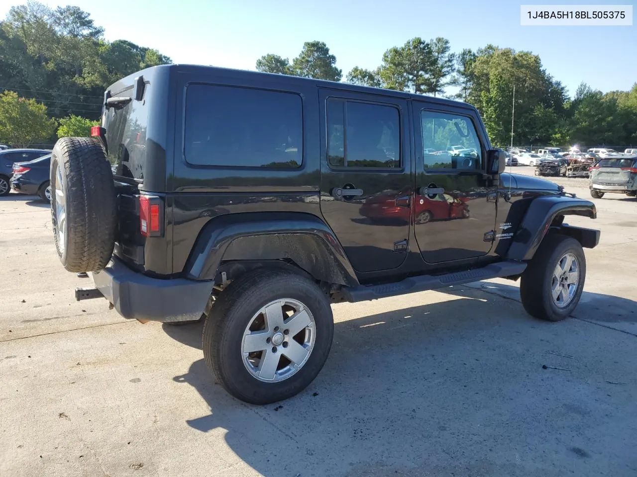 2011 Jeep Wrangler Unlimited Sahara VIN: 1J4BA5H18BL505375 Lot: 61643874