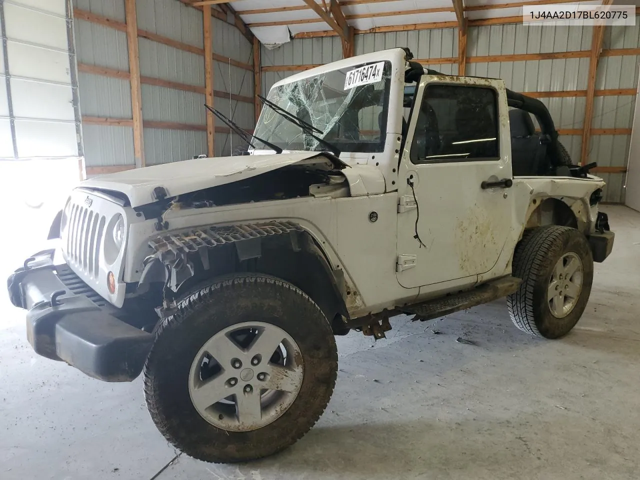 2011 Jeep Wrangler Sport VIN: 1J4AA2D17BL620775 Lot: 61716474