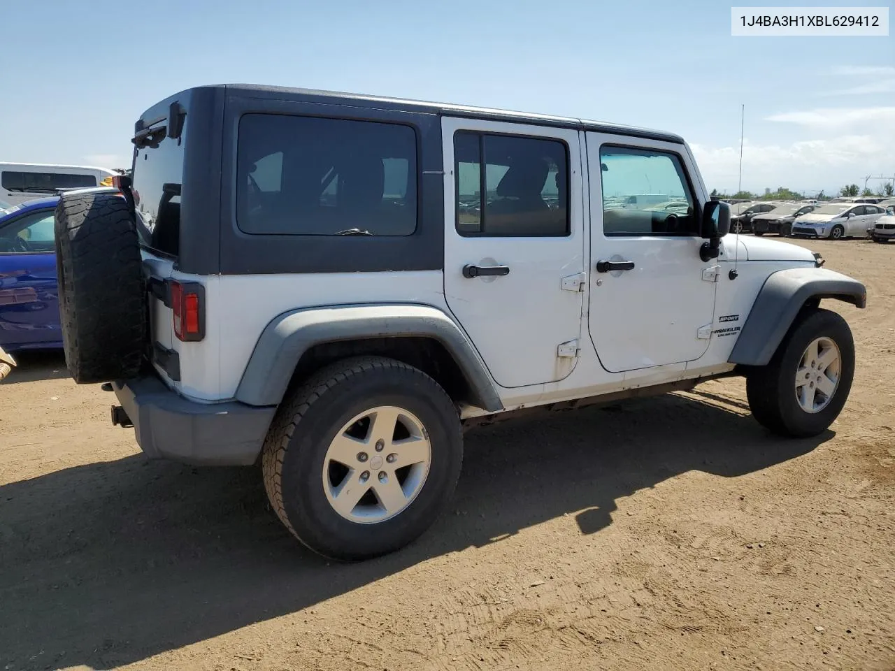 2011 Jeep Wrangler Unlimited Sport VIN: 1J4BA3H1XBL629412 Lot: 62536514