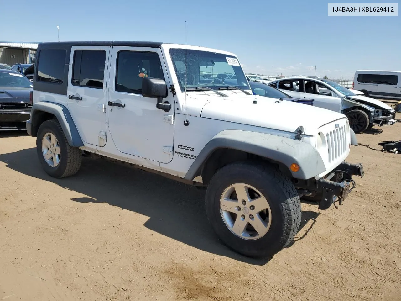 2011 Jeep Wrangler Unlimited Sport VIN: 1J4BA3H1XBL629412 Lot: 62536514